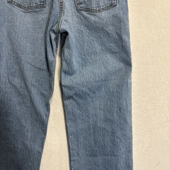 Levi's Premium Jeans Women's 28 Ribcage Straight Ankle High Rise Button Fly Blue - Picture 11 of 16